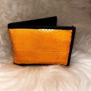 Mens 100% leather wallets Carteras para hombre 100% piel exótica pitón